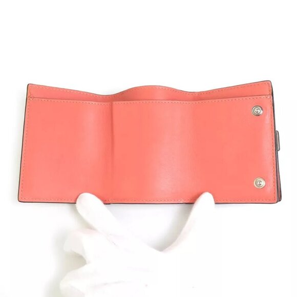 Auth LOEWE Anagram Trifold Wallet Greige/Brown Leather - Picture 8 of 14